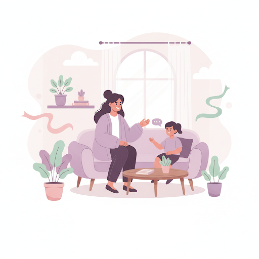 Ilustración sesión terapéutica